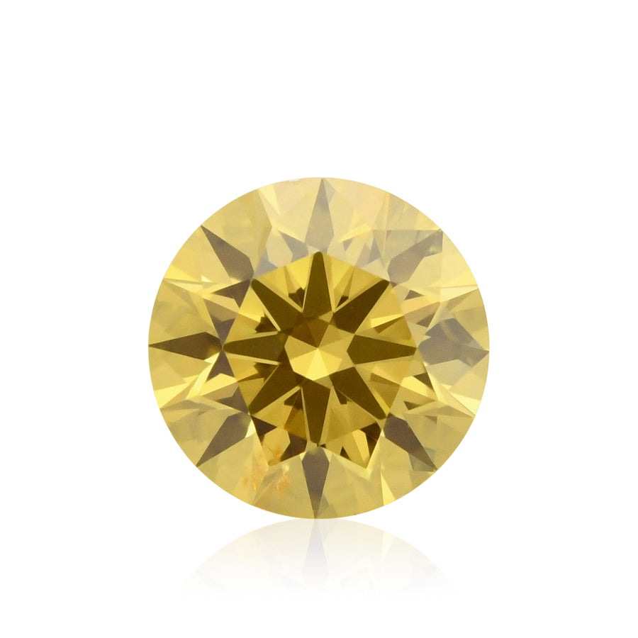 0.25 Carat Fancy Orange Yellow Round Diamond SI1 GIA