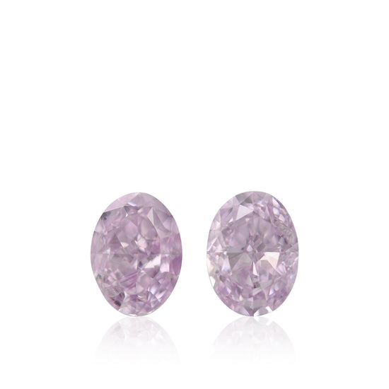 0.50 Carat Fancy Pinkish Purple Oval Diamonds VS2 GIA