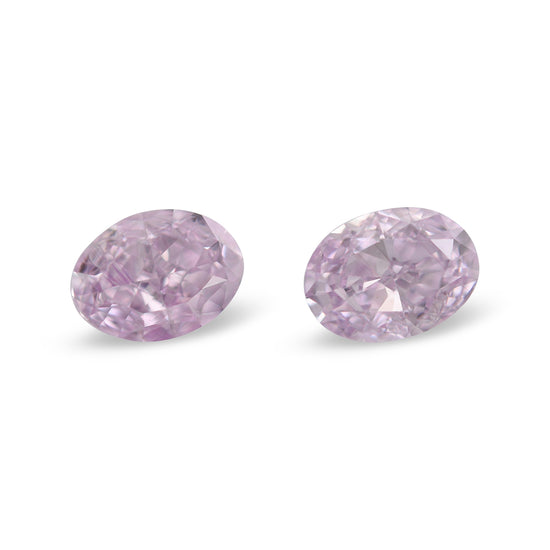 0.50 Carat Fancy Pinkish Purple Oval Diamonds VS2 GIA