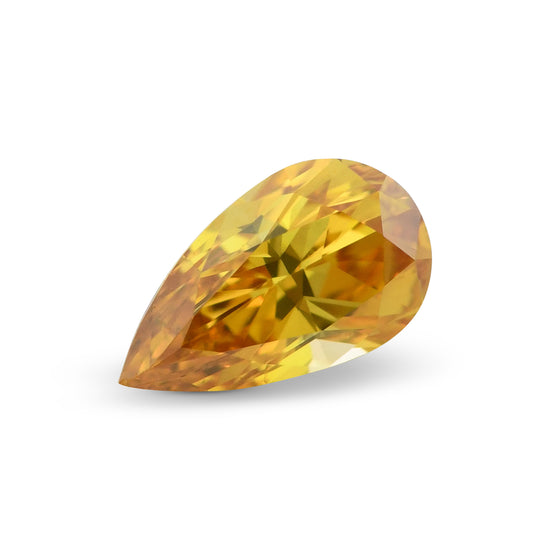 Diamante a goccia Fancy Vivid Yellow Orange da 0,25 carati VS2 GIA