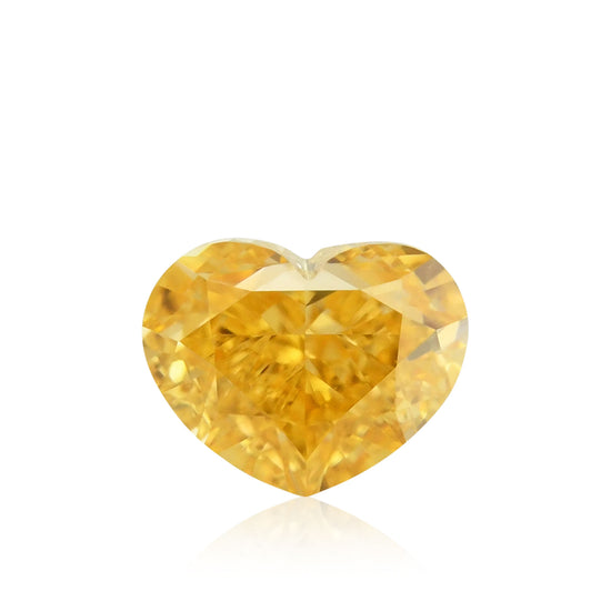 Diamante a cuore Fancy Vivid Giallastro Arancio da 0,27 carati, VS2 GIA