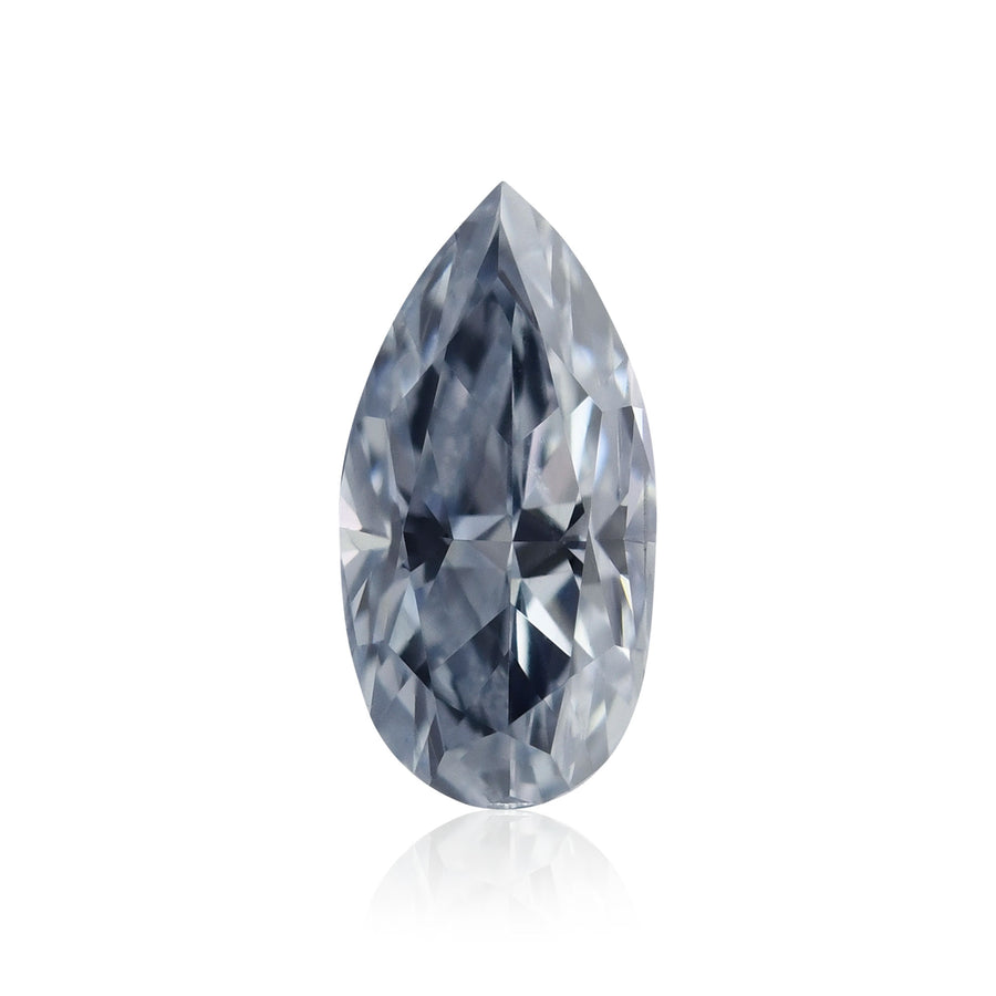 0.29 Carat Fancy Intense Blue Pear Diamond (I1) GIA