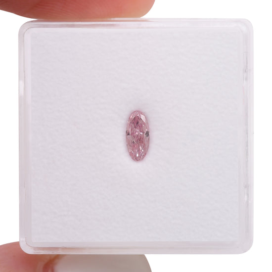 0.29 Carat Fancy Intense Purplish Pink Oval Diamond SI1 GIA