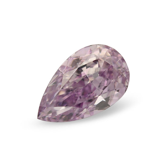0.30 Carat Fancy Intense Pink Purple Pear Diamond SI1 GIA