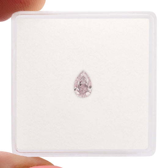 0.30 Carat Fancy Light Purplish Pink Pear Diamond SI1 GIA