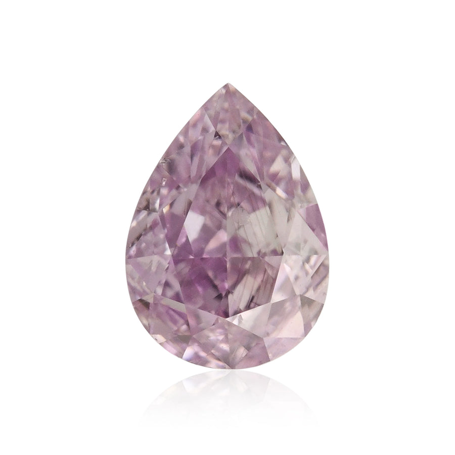 0.30 Carat Fancy Pink Purple Pear Diamond SI1 GIA