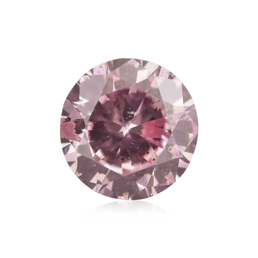0.30 Carat Fancy Purplish Pink Round Brilliant Diamond I1 GIA