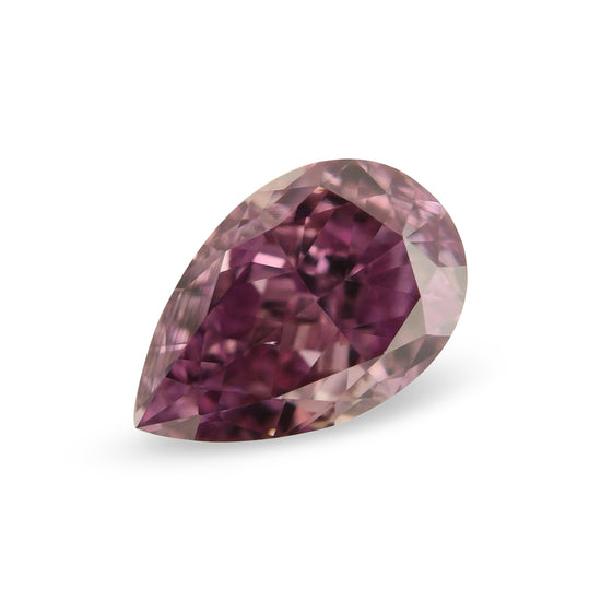 0.30 Carat Fancy Deep Purplish Pink Pear Diamond VS2 GIA
