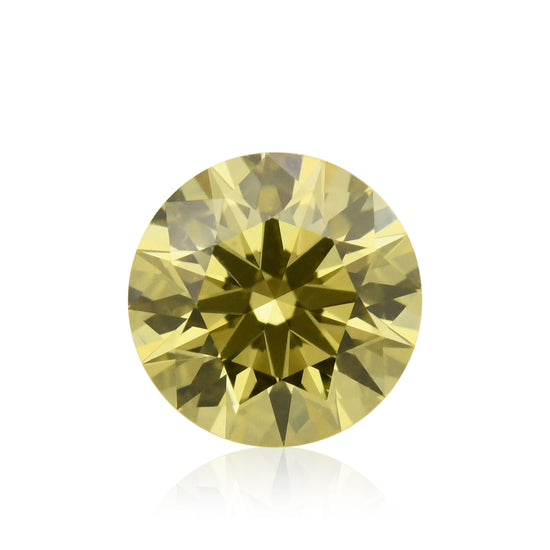 0.31 Karat Fancy Intense Yellow runder Diamant IF GIA