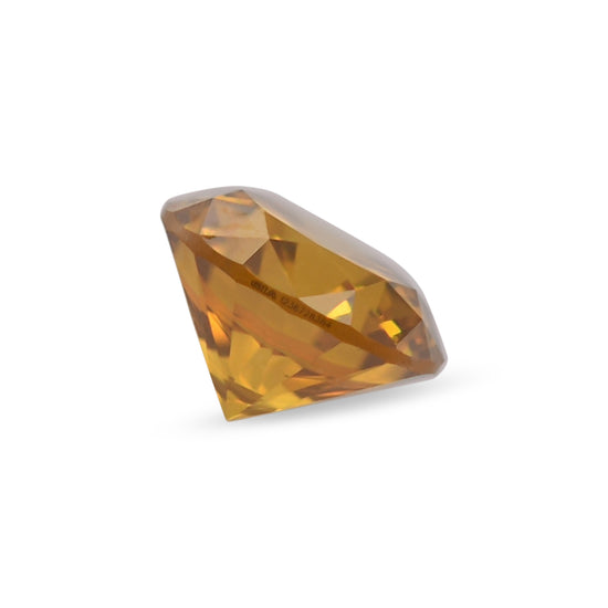 0.31 Carat Fancy Deep Yellow Orange Round Diamond SI1 GIA