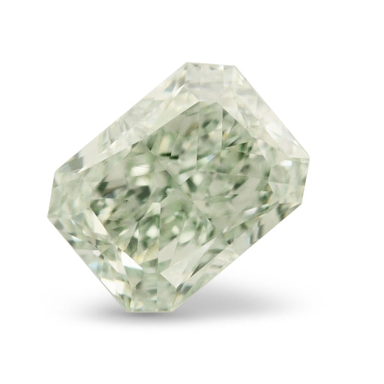 0.32 Carat Fancy Light Green Radiant Diamond VS1 GIA