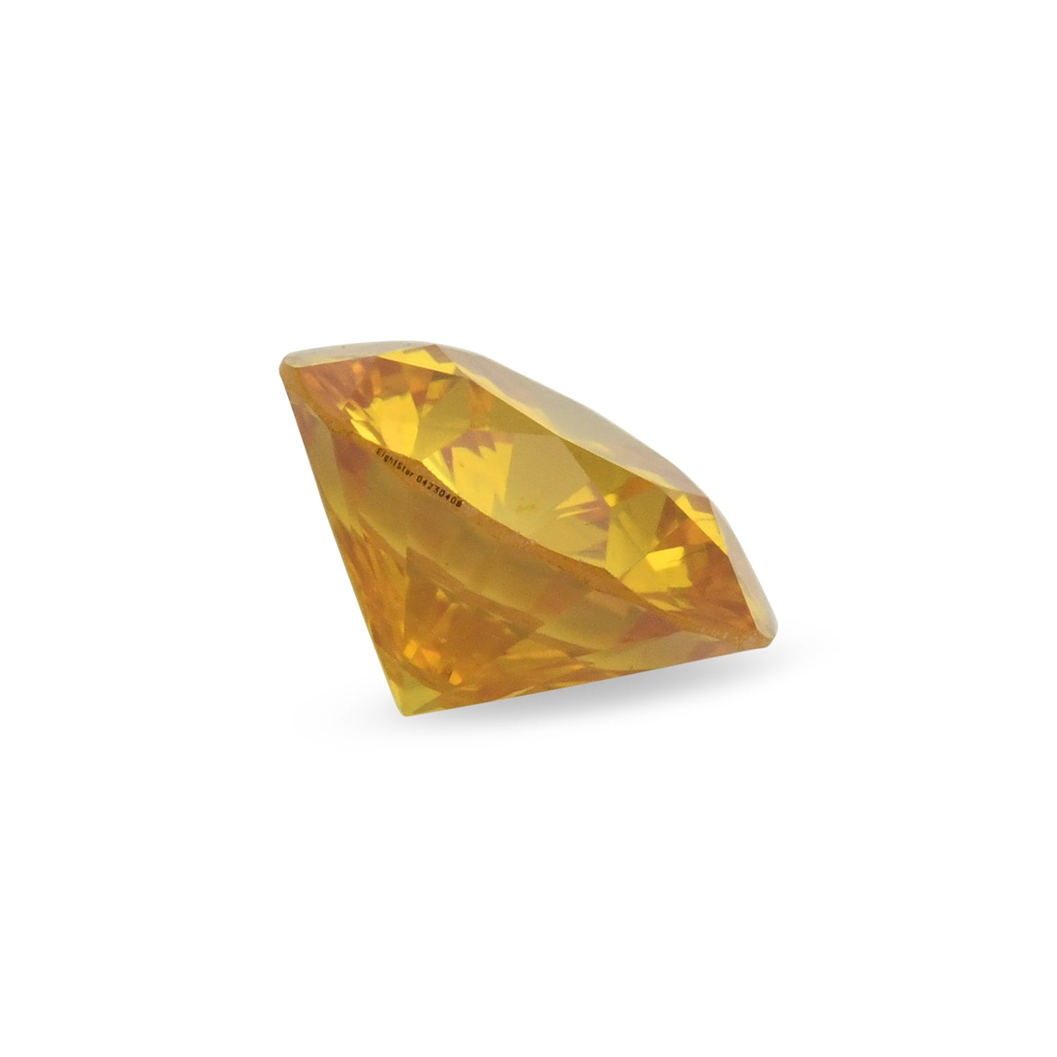 0.33 Carat Fancy Intense Orange Yellow Round Diamond VVS2 GIA