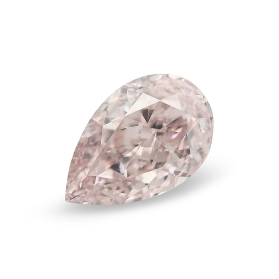 0.34 Carat Fancy Light Orangy Pink Pear Diamond VS2 GIA