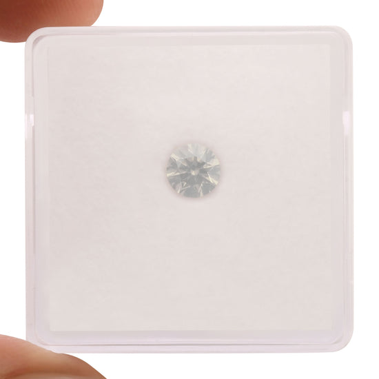 0.35 Carat Fancy White Round Diamond I3 GIA