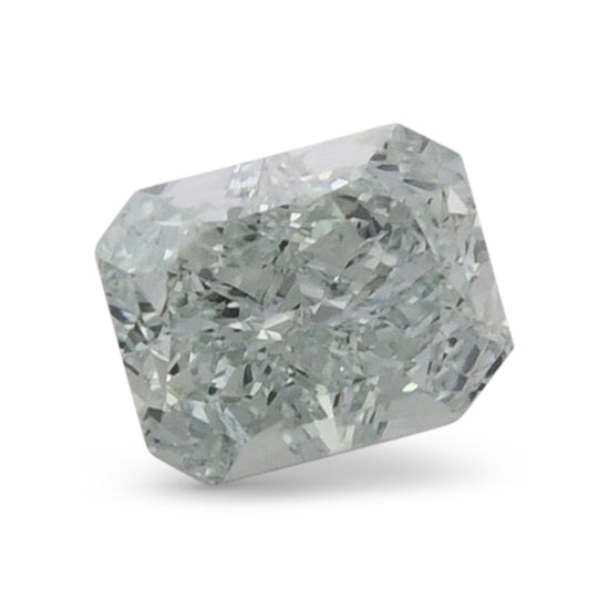 0.35 Carat Fancy Light Bluish Green Radiant Diamond VS2 GIA
