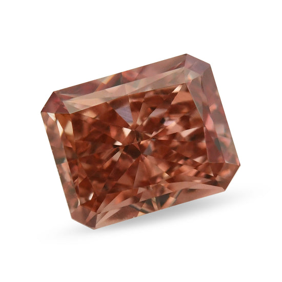 0.36 Carat Fancy Deep Brown Pink Radiant Diamond SI1 GIA