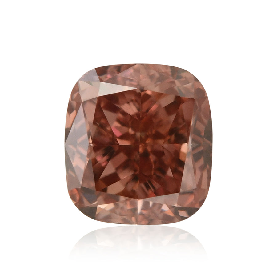 0.36 Carat Fancy Deep Brown Pink Cushion Diamond VVS2 GIA
