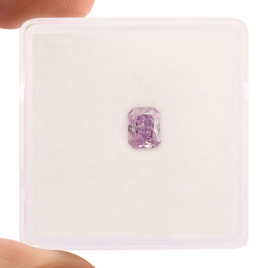 0.37 Carat Fancy Intense Purple Radiant Diamond VS2 GIA