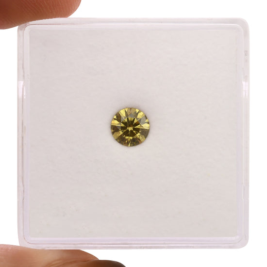 0.37 Carat Fancy Brownish Yellow Round Diamond VS1 GIA