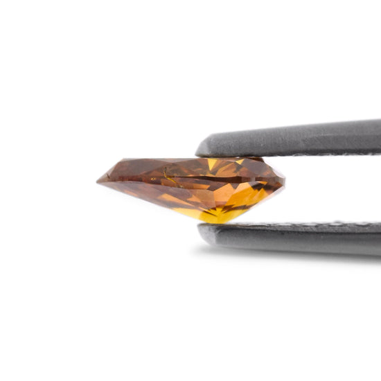0.38 Carat Fancy Deep Brownish Yellowish Orange Pear Diamond SI2 GIA