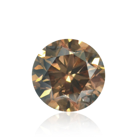 0.38 Carat Fancy Deep Brown Round Brilliant Diamond SI2 IGI