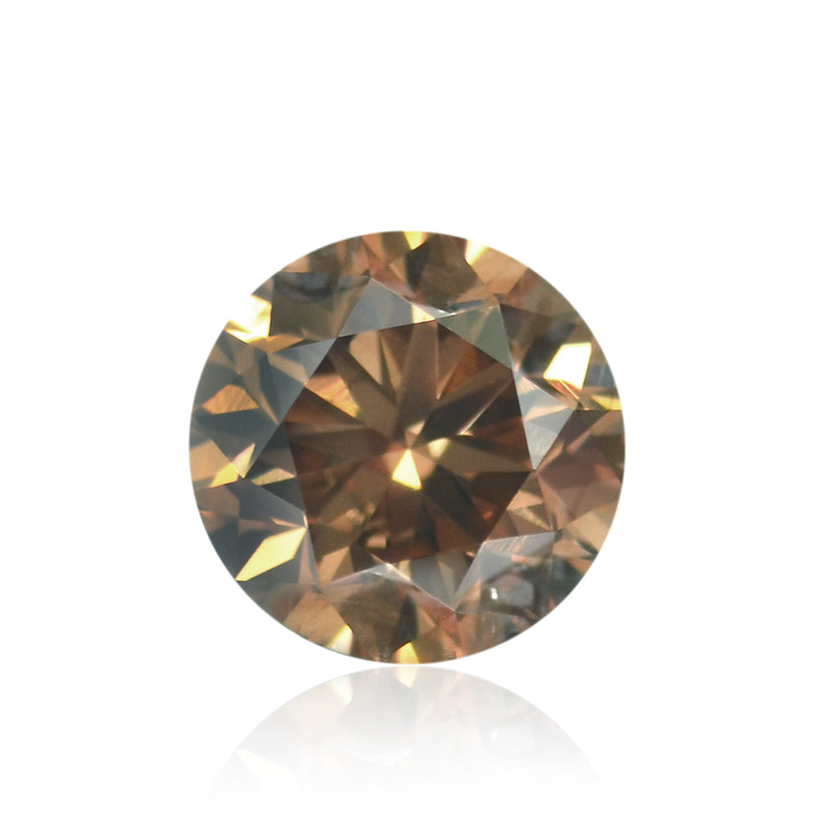 0.38 Carat Fancy Deep Brown Round Brilliant Diamond SI2 IGI