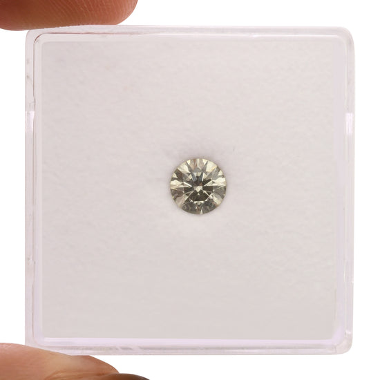 0.38 Carat Fancy Gray Round Diamond SI1 GIA