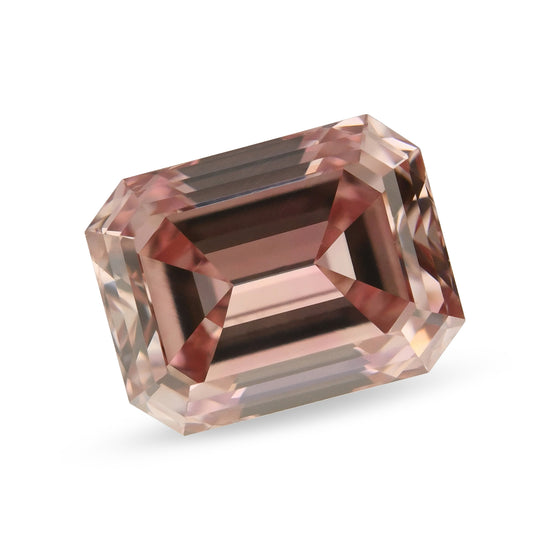 0.38 Carat Fancy Intense Orangy Pink Emerald Diamond VVS1 GIA