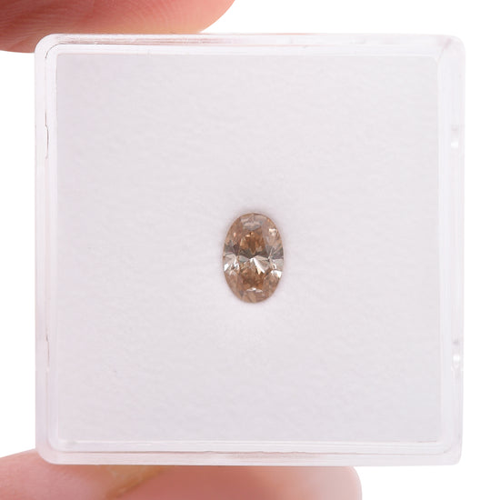 0.39 Carat Fancy Brown Orange Oval Diamond VS2 GIA