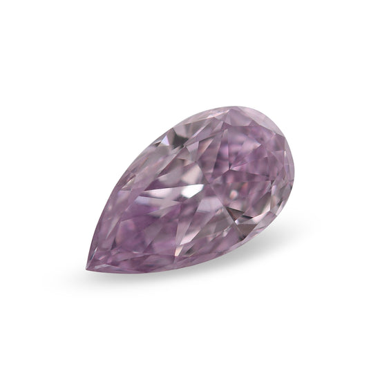 0.39 Carat Fancy Pink Purple Pear Diamond SI1 GIA