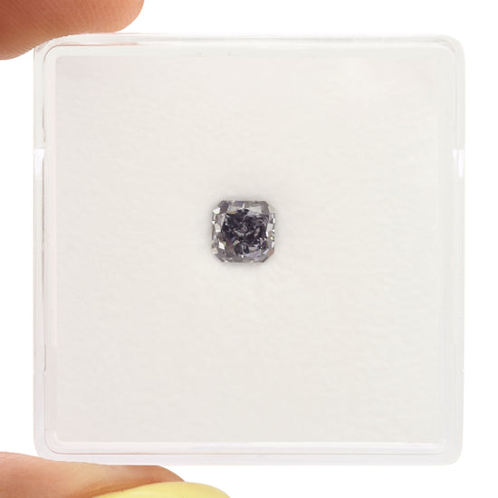 0.40 Carat Fancy Grayish Violet Radiant Diamond SI1 GIA