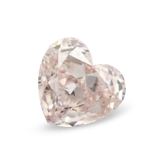 0.40 Carat Fancy Light Orangy Pink HEART Diamond SI2 GIA