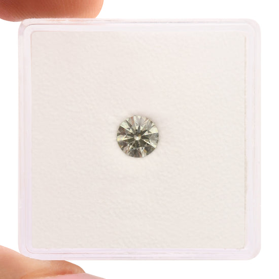 0.41 Carat Fancy Gray Green Round Diamond SI1 GIA