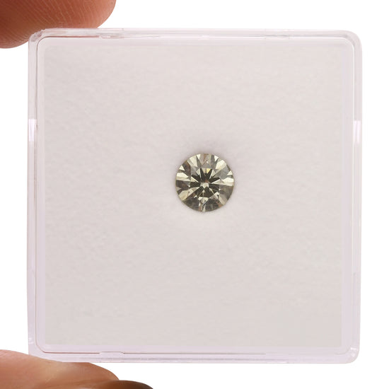 0.41 Carat Fancy Gray Round Diamond SI1 GIA