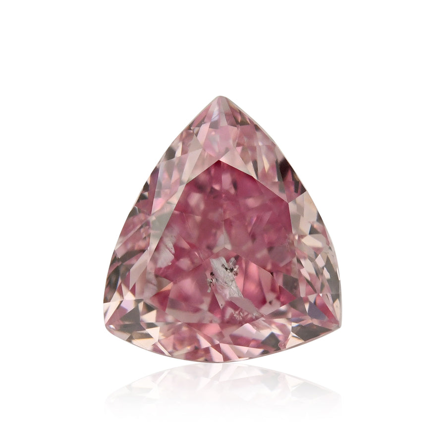 ألماسة مثلثة 0.42 قيراط Fancy Intense Purplish Pink (I1)