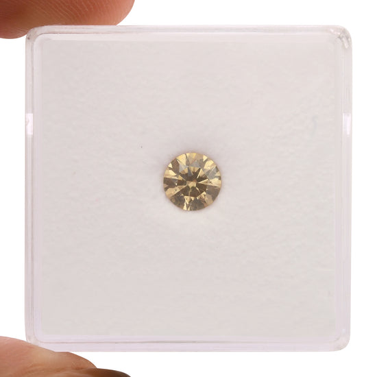 0.44 Carat Fancy Light Pinkish Brown Round Diamond SI2 GIA