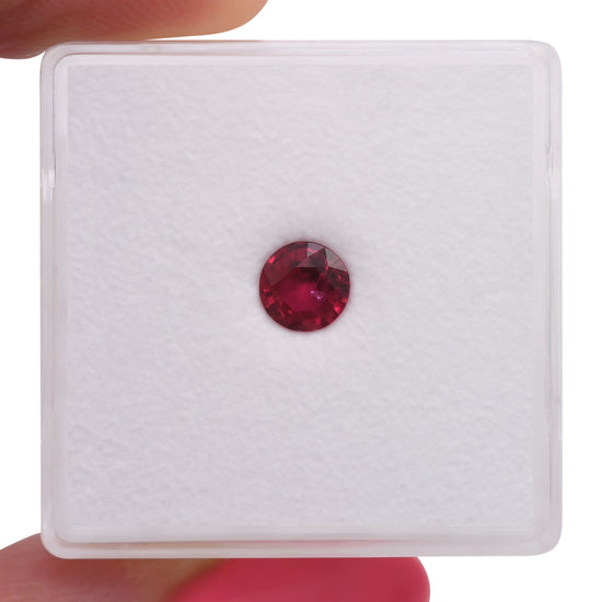 0.45 Carat Red MOZAMBIQUE Round Ruby