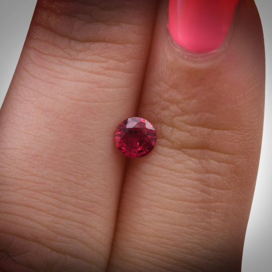 0.45 Carat Red MOZAMBIQUE Round Ruby