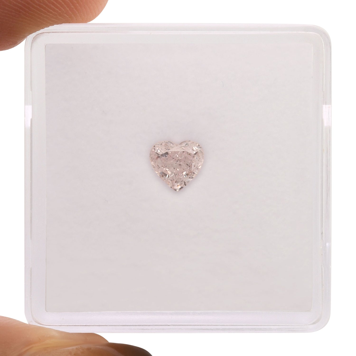 0.50 Carat Light Pink Heart Diamond VVS2 GIA