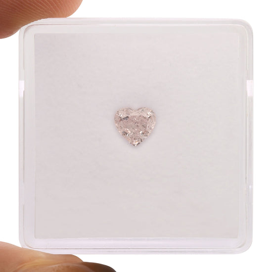 0.50 Carat Light Pink Heart Diamond VVS2 GIA