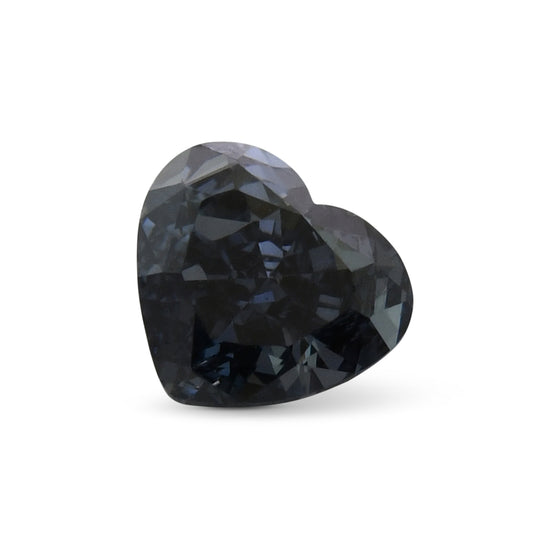 0.50 قيراط ألماسة قلب Fancy Dark Gray Blue بدرجة VS1 من GIA