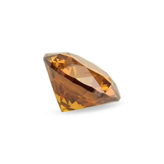 0.50 Carat Fancy Deep Yellowish Orange Round Diamond I1 GIA
