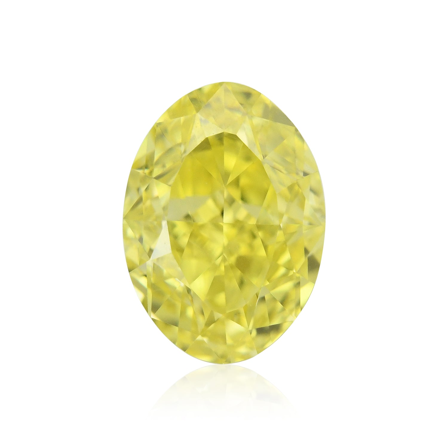 0.50 Carat Fancy Intense Yellow Oval Diamond IF GIA