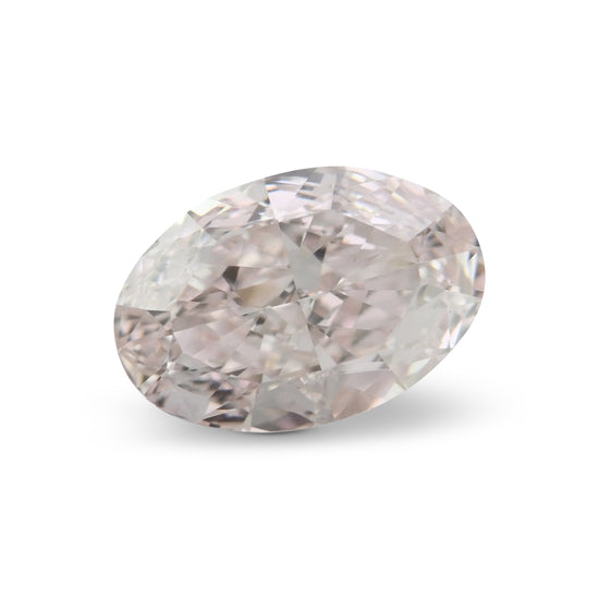 0.50 Carat Fancy Light Orangy Pink Oval Diamond SI2 GIA