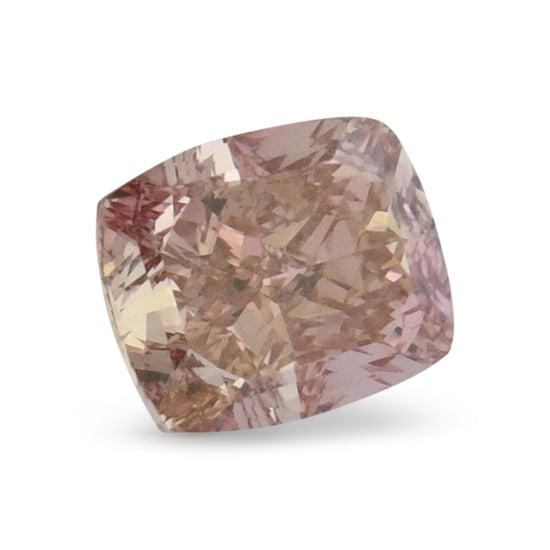 0.50 Karat Fancy Orangy Pink Cushion Diamant VS2 GIA