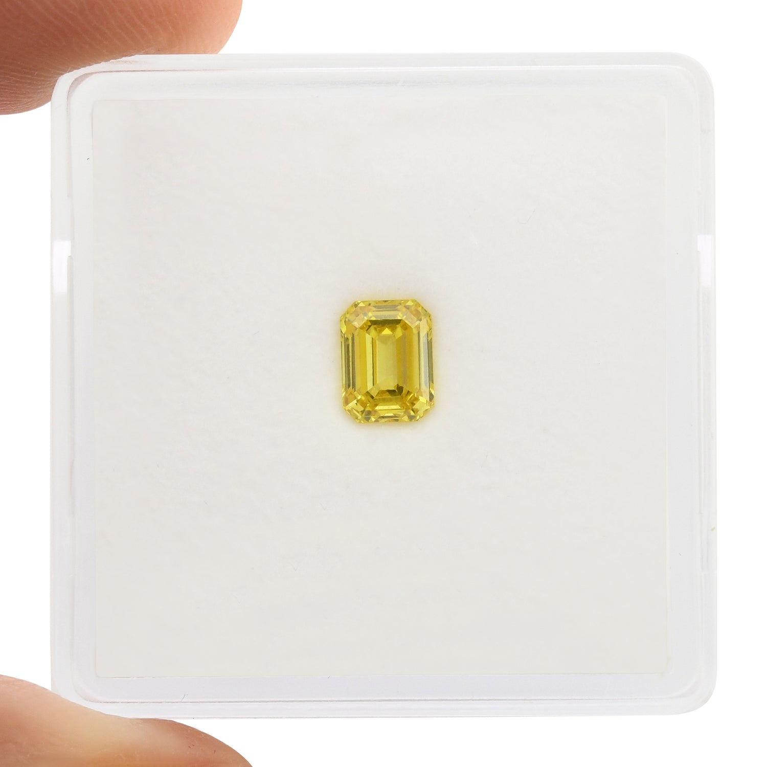 0.50 Carat Fancy Vivid Yellow Emerald Diamond VS1 GIA