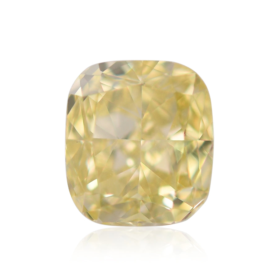 0.50 Carat ألماسة وسادة صفراء فاخرة VS2 GIA
