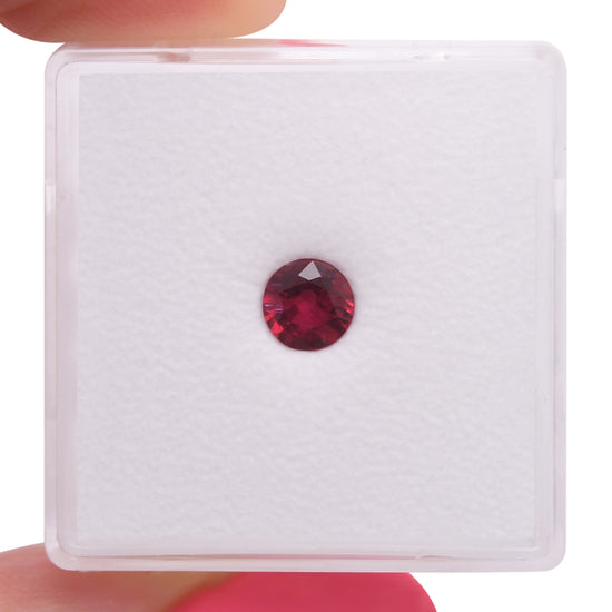 0.50 Carat Red MOZAMBIQE Round Ruby