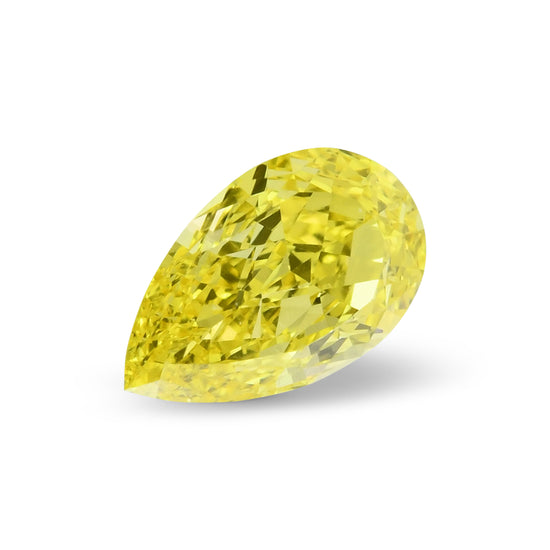 ألماسة كمثرى صفراء فاخرة زاهية جدًا بوزن 0.50 قيراط VS2 GIA