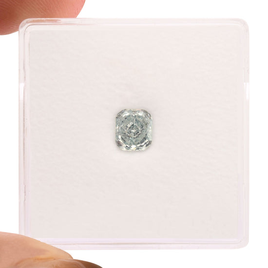 0.51 Carat Fancy Green Blue Cushion Diamond VS1 GIA